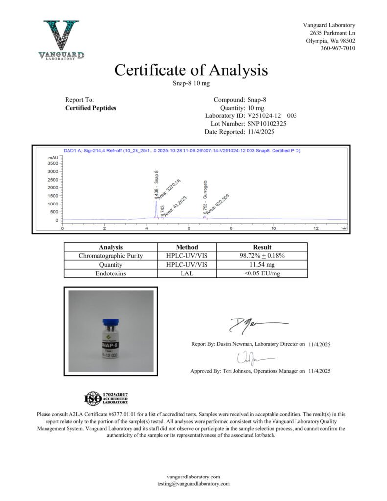 Snap-8-10mgGreen-COA-CertifiedPeptides-11.04.2025-scaled